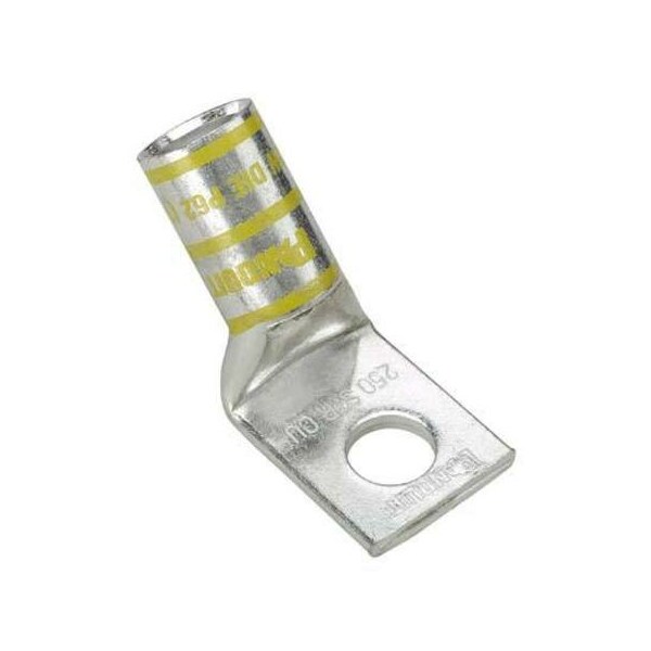 One-Hole Compression Lug, 1 to 2 in Stud, Standard Barrel, Copper, Red
